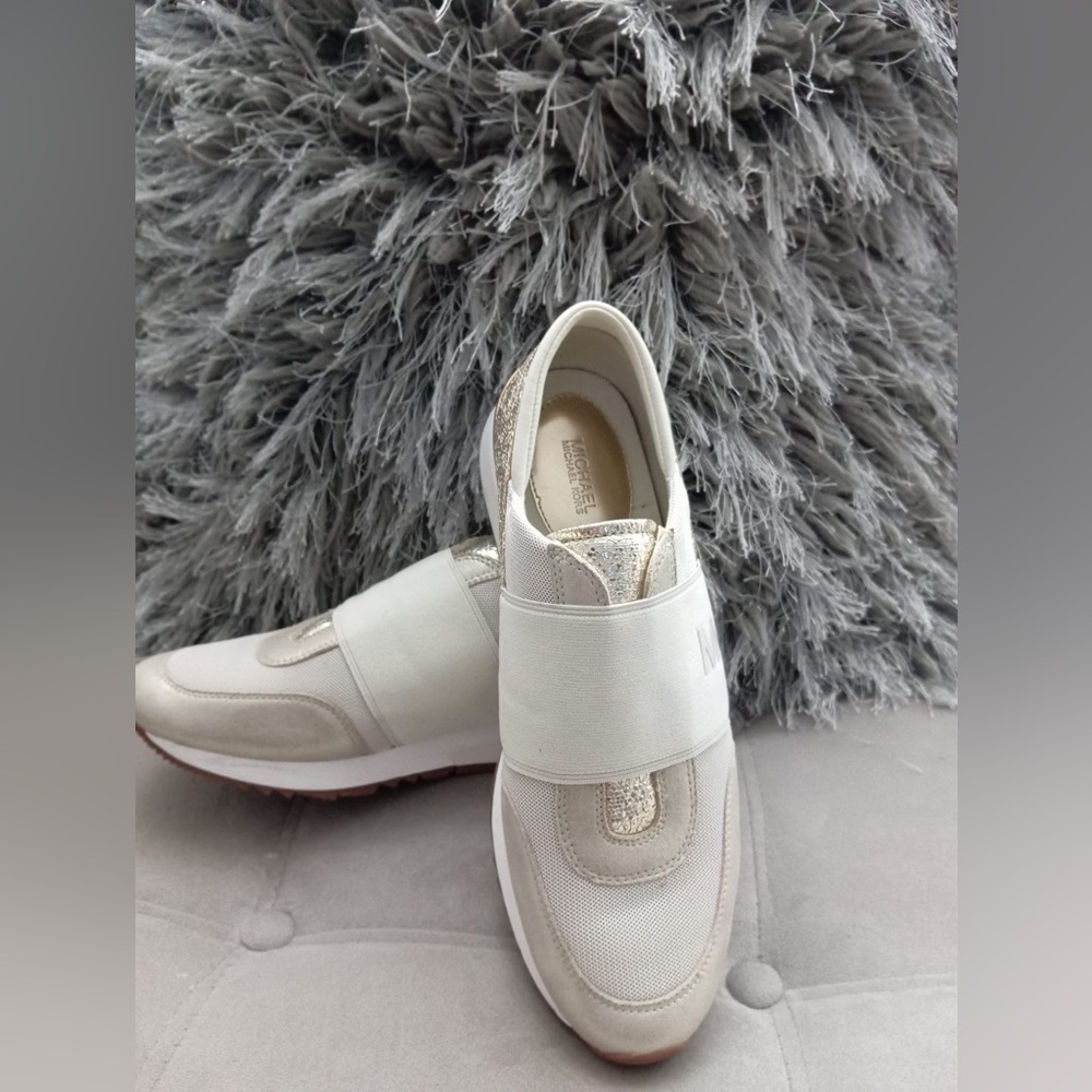 Gorgeous cream and gold Michael Kors original sneakers.